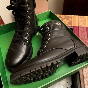 Kate Spade Black Combat Boots